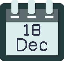 december 18 vektor ikon
