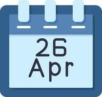 april 26 vektor ikon