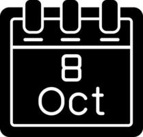Oktober 8 Vektor Symbol