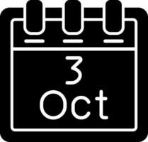 Oktober 3 Vektor Symbol