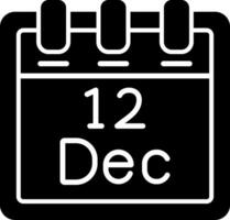 Dezember 12 Vektor Symbol