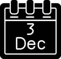 Dezember 3 Vektor Symbol