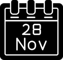 November 28 Vektor Symbol