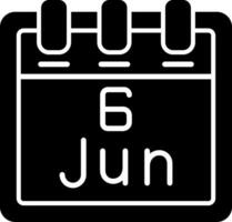 Juni 6 Vektor Symbol