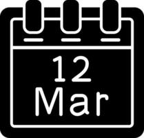 März 12 Vektor Symbol