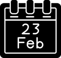 Februar 23 Vektor Symbol