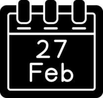 Februar 27 Vektor Symbol