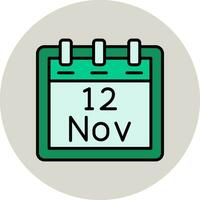 November 12 Vektor Symbol