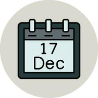 Dezember 17 Vektor Symbol