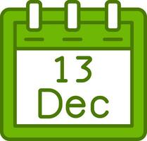 december 13 vektor ikon