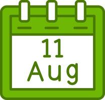 augusti 11 vektor ikon