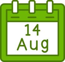 augusti 14 vektor ikon