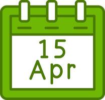 april 15 vektor ikon
