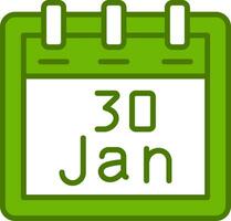 Januar 30 Vektor Symbol