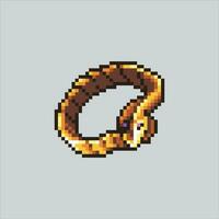 Pixel Kunst Illustration magisch Ring. pixelig magisch Ring. magisch Ring Symbol pixelig zum das Pixel Kunst Spiel und Symbol zum Webseite und Video Spiel. alt Schule retro. vektor