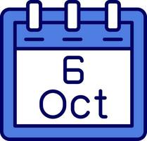 Oktober 6 Vektor Symbol