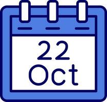 Oktober 22 Vektor Symbol