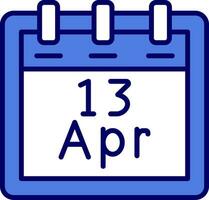 April 13 Vektor Symbol