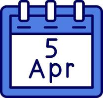 April 5 Vektor Symbol
