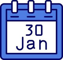 Januar 30 Vektor Symbol