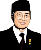 vektor illustration av indonesiens andra president suharto