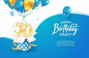 Feiern Sie 70 Jahre Geburtstagsvektorillustration. vektor