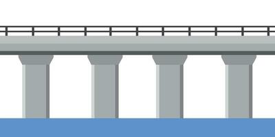 Straße Seite Vektor. Hintergrund. kostenlos Raum zum Text. Kopieren Raum. Straße Zaun. Brücke Über das Wasser. vektor