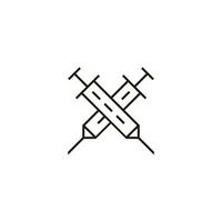 Kreuz Spucke Droge Medizin Symbol Dekoration Logo Vektor
