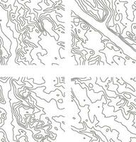topografi mönster fyrkant för Karta kontur bakgrund. vektor illustration uppsättning.