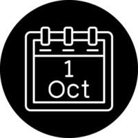 Oktober 1 Vektor Symbol