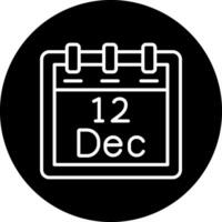 Dezember 12 Vektor Symbol