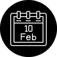 Februar 10 Vektor Symbol