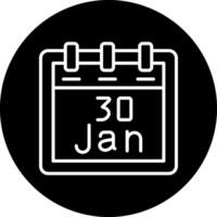 Januar 30 Vektor Symbol