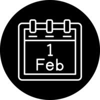 Februar 1 Vektor Symbol
