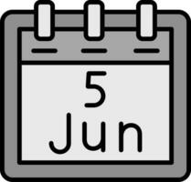 juni 5 vektor ikon