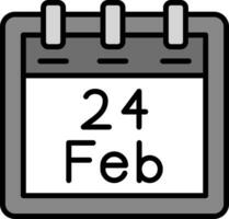 Februar 24 Vektor Symbol