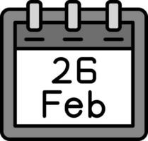 Februar 26 Vektor Symbol