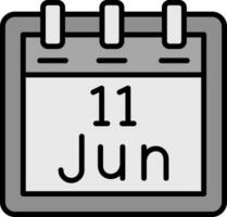juni 11 vektor ikon