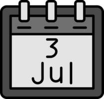 Juli 3 Vektor Symbol