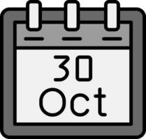 Oktober 30 Vektor Symbol