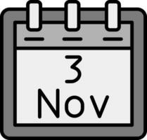 November 3 Vektor Symbol