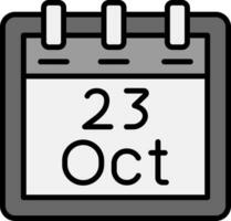 oktober 23 vektor ikon