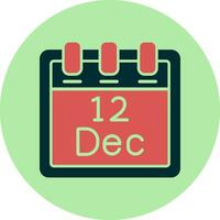 december 12 vektor ikon