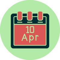 April 10 Vektor Symbol