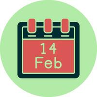 Februar 14 Vektor Symbol