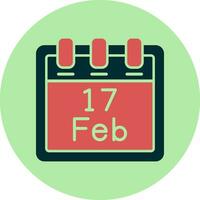 februari 17 vektor ikon