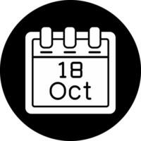 Oktober 18 Vektor Symbol