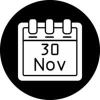 November 30 Vektor Symbol