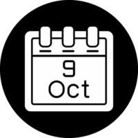 Oktober 9 Vektor Symbol