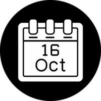 Oktober 16 Vektor Symbol